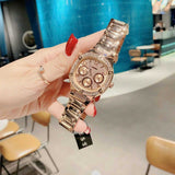 Buy Shop Guess Duchees Quartz Rose Gold Dial Rose Gold Steel Strap Watch For Women - GW0558L3 USA Online