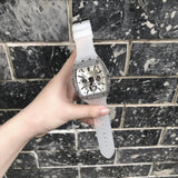 Buy Shop Guess Phoenix Multi Function Silver Dial White Rubber Strap Watch for Men - GW0203G1 USA Online