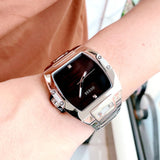 Buy Shop Guess Phoenix Black Dial Silver Steel Strap Watch for Men - GW0387G1 USA Online