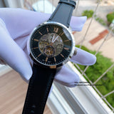 Buy Shop Fossil Townsman Skeleton Black Dial Black Leather Strap Watch for Men - ME3153 USA Online