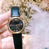 Buy Shop Marc Jacobs Mandy Black Dial Black Leather Strap Watch for Women - MJ1597 USA Online