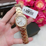 Marc Jacobs Mandy White Dial Gold Steel Strap Watch for Women - MJ3573