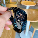 Buy Shop Michael Kors Runway Quartz Black Dial Black Steel Strap Watch For Women - MK6683 USA Online