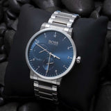 Buy Shop Hugo Boss Oxygen Chronograph Blue Dial Silver Steel Strap Watch for Men - 1513597 USA Online