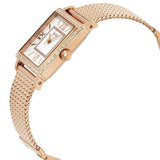 Buy Shop Guess Highline Off White Dial Rose Gold Stainless Steel Mesh Strap Watch For Women - W0826L3 USA Online