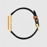 Buy Shop Gucci G-Frame Mother of Pearl Dial Brown Leather Snakeskin Strap Watch For Women - YA147402 USA Online