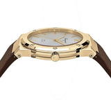 Buy Shop Salvatore Ferragamo F-80 Classic White Dial Brown Leather Strap Watch for Men - SFDT00819 USA Online