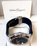 Buy Shop Salvatore Ferragamo F-80 Classic Black Dial Black Leather Strap Watch for Men - SFDT00619 USA Online