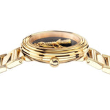 Buy Shop Versace V Virtus Quartz Black Dial Gold Steel Strap Watch For Women - VET300121 USA Online