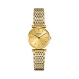 Longines La Grande Classique Quartz Gold Dial Two Tone Mesh Bracelet Watch for Women - L4.209.2.32.7