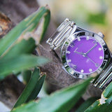 Buy Shop Marc Jacobs Amy Purple Dial Silver Steel Strap Watch for Women - MBM8560 USA Online