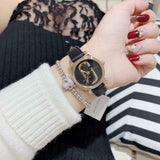 Buy Shop Marc Jacobs Corie Black Dial Black Leather Strap Watch for Women - MJ1580 USA Online