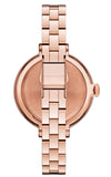 Marc Jacobs Sally White Dial Rose Gold Stainless Steel Strap Watch for Women - MBM8643