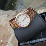 Buy Shop Marc Jacobs Baker White Dial Rose Gold Steel Strap Watch for Women - MBM3441 USA Online