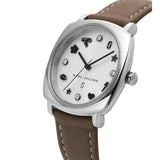 Buy Shop Marc Jacobs Mandy Silver Dial Brown Leather Strap Watch for Women - MJ1563 USA Online