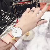 Calvin Klein Chic White Dial White Leather Strap Watch for Women - K7N23TK2