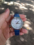 Buy Shop Michael Kors Cinthia Mother of Pearl Dial Blue Leather Strap Watch for Women - MK2661 USA Online