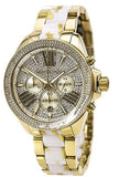 Buy Shop Michael Kors Wren Diamonds Gold Dial Two Tone Steel Strap Watch for Women - MK6157 USA Online