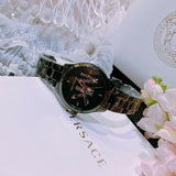 Buy Shop Michael Kors Runway Quartz Black Dial Black Steel Strap Watch For Women - MK6683 USA Online