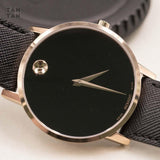 Buy Shop Movado Museum Classic Black Dial Black Leather Strap Watch for Men - 0607196 USA Online