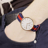 Buy Shop Daniel Wellington Classic Oxford White Dial Two Tone Nylon Strap Watch For Men - DW00100015 USA Online