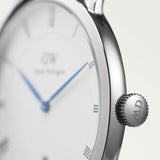 Buy Shop Daniel Wellington Dapper Bristol White Dial Brown Leather Strap Watch For Women - DW00100090 USA Online