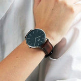 Buy Shop Daniel Wellington Classic Bristol Black Dial Brown Leather Strap Watch For Men - DW00100131 USA Online