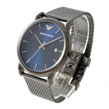 Buy Shop Emporio Armani Luigi Quartz Blue Dial Grey Mesh Bracelet Watch For Men - AR11053 USA Online