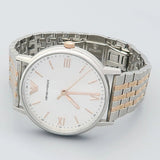 Buy Shop Emporio Armani Kappa Quartz Silver Dial Two Tone Mesh Bracelet Watch For Men - AR11093 USA Online