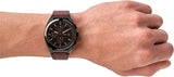 Buy Shop Fossil Everett Chronograph Black Dial Brown Leather Strap Watch for Men - FS5798 USA Online