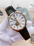 Buy Shop Fossil Townsman Automatic White Dial Black Leather Strap Watch for Men - ME3104 USA Online