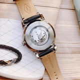 Buy Shop Fossil Townsman Automatic White Dial Black Leather Strap Watch for Men - ME3104 USA Online