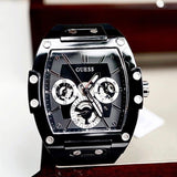 Buy Shop Guess Phoenix Multifunction Black Dial Black Rubber Strap Watch for Men - GW0203G3 USA Online