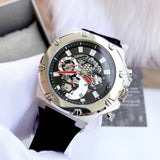 Buy Shop Guess Third Grear Multi Function Black Dial Black Rubber Strap Watch for Men- GW0334G1 USA Online