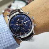 Buy Shop Maserati Epoca Chronograph Blue Dial Brown Leather Strap Watch For Men - R8871618014 USA Online