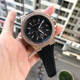 Buy Shop Michael Kors Dylan Chronograph Black Dial Black Rubber Strap Watch For Women - MK8557 USA Online