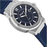 Salvatore Ferragamo F-80 Blue Dial Blue Rubber Strap Watch For Men - SFHY01022