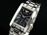 Buy Shop Emporio Armani Classic Black Dial Silver Stainless Steel Watch For Women - AR0157 USA Online