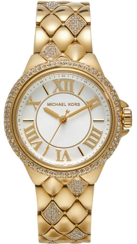 Buy Shop Michael Kors Camile Analog White Dial Gold Steel Strap Watch for Women - MK4801 USA Online