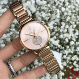 Buy Shop Michael Kors Portia Rose Gold Dial Two Tone Steel Strap Watch for Women - MK3706 USA Online