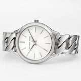 Buy Shop Michael Kors Runway Three-Hand Silver Dial Silver Steel Strap Watch for Women - MK7474 USA Online