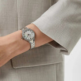 Buy Shop Emporio Armani Cleo Crystals Mother Of Pearl Dial Silver Steel Strap Watch For Women - AR11484 USA Online