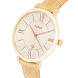 Buy Shop Fossil Jacqueline White Dial Brown Leather Strap Watch for Women - ES3487 USA Online