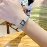 Buy Shop Gucci G-Frame Pastel Blue Mother of Pearl Dial Blue Leather Strap Watch For Women - YA128531 USA Online