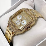 Buy Shop Guess Deco Quartz Crystals Gold Dial Gold Steel Strap Watch For Women - GW0472L2 USA Online