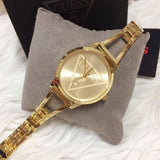 Guess Lola Quartz Gold Dial Gold Steel Strap Watch For Women - W1145L3