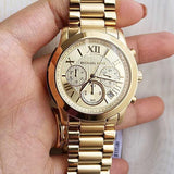 Buy Shop Michael Kors Cooper Gold Dial Gold Steel Strap Watch for Women - MK6274 USA Online