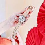 Buy Shop Michael Kors Mini Everest Crystals White Dial Brown Leather Strap Watch for Women - MK4719 USA Online