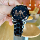 Buy Shop Michael Kors Runway Quartz Black Dial Black Steel Strap Watch For Women - MK6683 USA Online