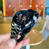 Buy Shop Michael Kors Runway Quartz Black Dial Black Steel Strap Watch For Women - MK6683 USA Online